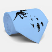 Cravate Dinosaure Chasey - étiquette vous êtes LUI ! (Roulé)