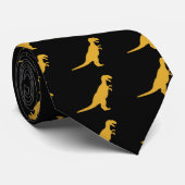 Cravate Dinosaure jaune (Roulé)