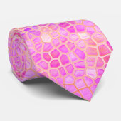 Cravate Dinosaure rose caché (Roulé)