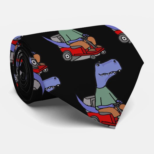 Cravate Dinosaure T-rex amusant sur le terrain d'équitatio (Roulé)