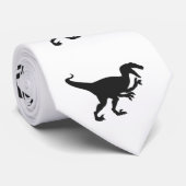 Cravate Dinosaure velocirapeur noir - Choisissez la couleu (Roulé)