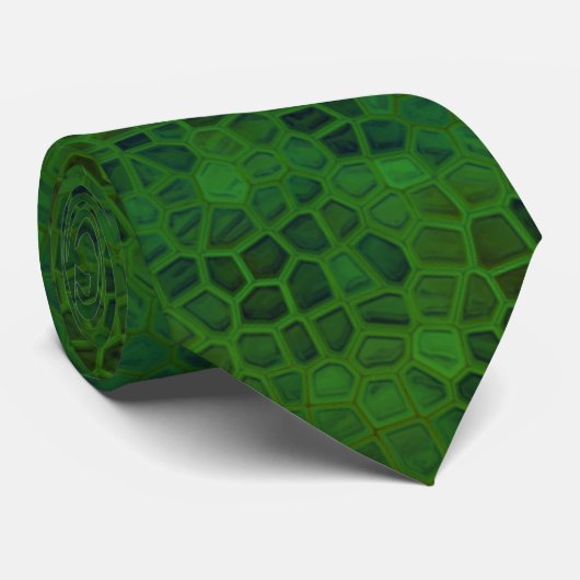 Cravate Dinosaure Vert Caché (Roulé)