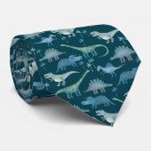 Cravate Dinosaures Motif vert (Roulé)