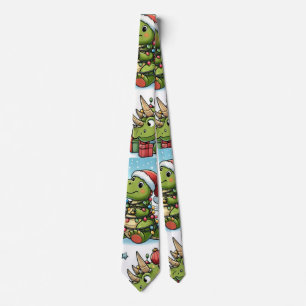 Cravate Dinosaures pour chaussettes d'équipe de Noël