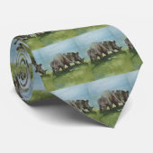 Cravate Dinosaures vintages, Centrosaurus pâturage dans la (Roulé)