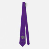 Cravate Diplôme 2024 -monogrammed - royal violet (Devant)