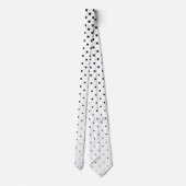 Cravate Diplôme de pois blanc et arrière - plan noir (Dos)
