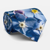 Cravate Dispersé Oubliez-Moi Pas Les Fleurs Bleues (Roulé)