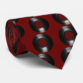 Cravate disque vinyle (Roulé)