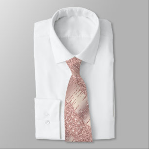 Cravate Disques de Parties scintillant Gold Blush Rose Cra