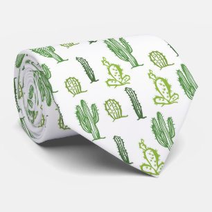 Cravate Divers cactus verts motif