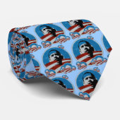Cravate d'Obama de bleu de ciel (Roulé)