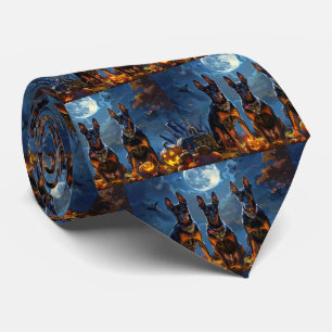 Cravate Doberman Halloween Éffrayant