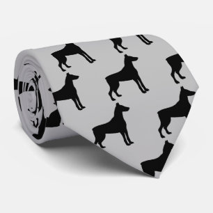 Cravate Doberman Pinscher Chien Silhouette