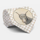 Cravate Doberman Pinscher Peinture - Art Chien original (Roulé)