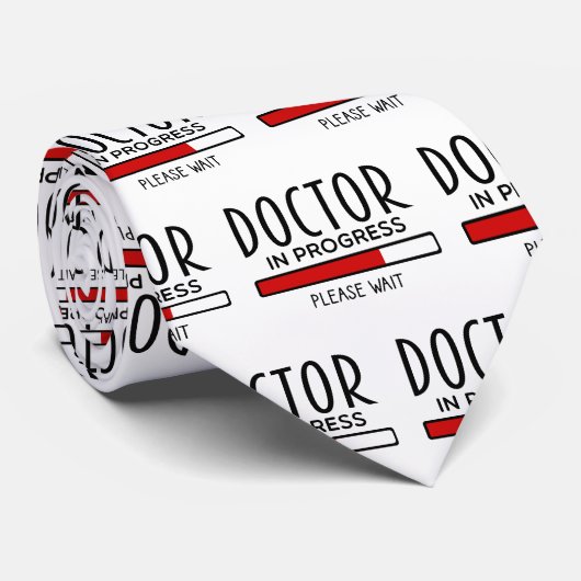 Cravate Docteur Progrès Veuillez Patienter Funny Med Schoo (Roulé)