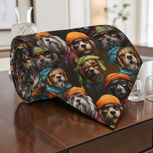 Cravate Dog Graphic Custom Necktie