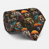 Cravate Dog Graphic Custom Necktie (Roulé)