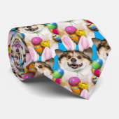 Cravate Dog Laying on Easter Eggs (Roulé)