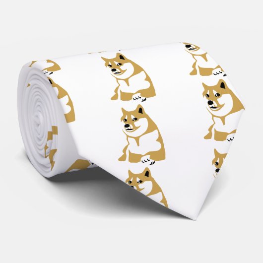 Cravate Doge - meme d'Internet (Roulé)