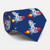 Cravate Dogecoin À La Lune Rocket Man Space Doge Crypto (Roulé)