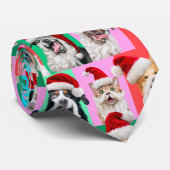 Cravate Dogs and Cats with Santa Beard (Roulé)