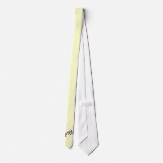 Cravate d'oiseaux celtes et de lapin (Dos)