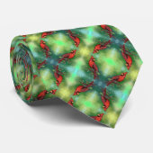 Cravate d'oiseaux du Cardinal rouge du Nord (Roulé)