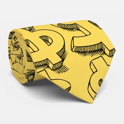 Cravate dollar or (Roulé)
