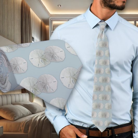 Cravate Dollars de Sable Mariage Gris-Bleu