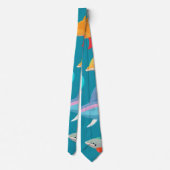 Cravate Dolphin Arc-en-ciel coloré Motif personnalisé (Dos)