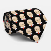 Cravate Donald Trump font face au noir de motif (Roulé)