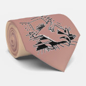 Cravate Don't mess with me peach-colour tie (Roulé)