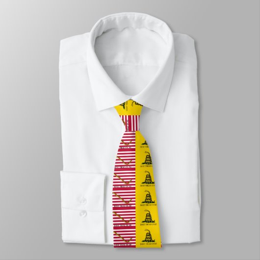 Cravate Dont Tread On Me - Drapeaux Jack Gadsden & Navy (Attaché)