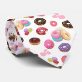 Cravate Donuts et Coeurs colorés et savoureux (Roulé)