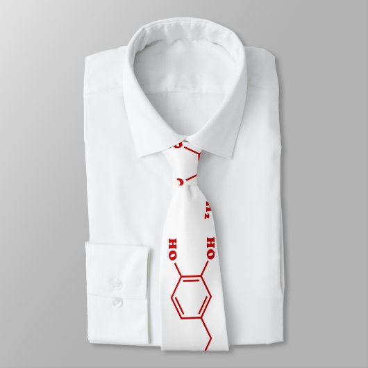 Cravate Dopamine formule chimique moléculaire (Attaché)