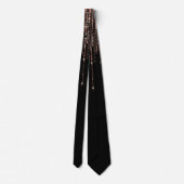 Cravate Dory Rose Noire Gold Sparkly Glitter Fringe (Dos)