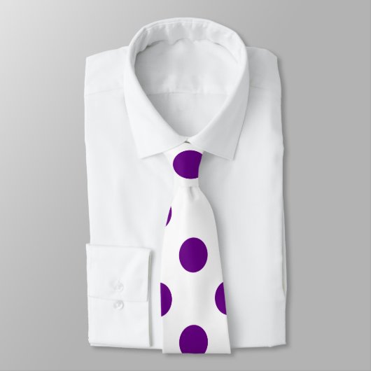 Cravate DOTS - DARK PURPLE (un point de polka) ~ (Attaché)