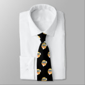 Cravate Dots d'or modernes, Visage Emoji (Attaché)