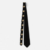 Cravate Dots d'or modernes, Visage Emoji (Dos)