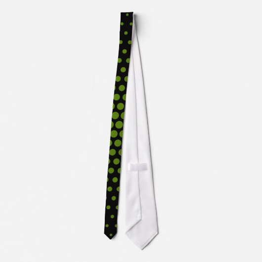 Cravate Dots Techno Avocado Noir moderne (Dos)