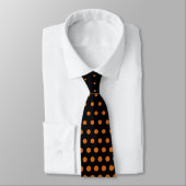 Cravate Dots Techno orange Noir moderne (Attaché)