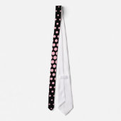 Cravate Dots Techno rose moderne Noir (Dos)