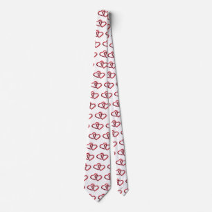 Cravate Double coeur Valentine's Day cadeau