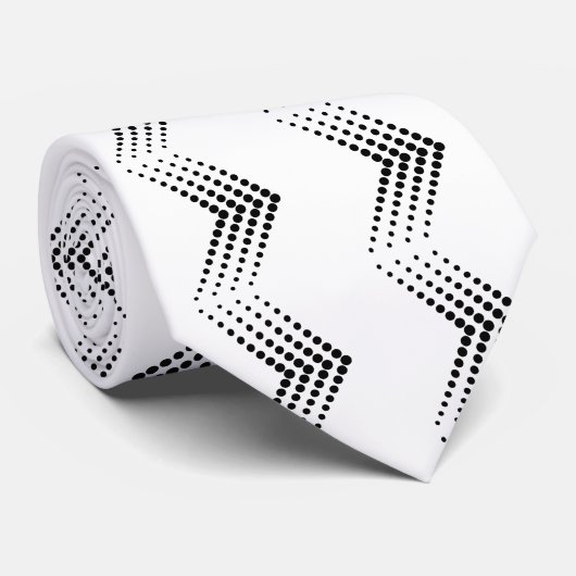 Cravate Double demi-ton Abstrait Zigzag Chevron (Roulé)