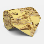 Cravate Double trompettes d'or (Roulé)