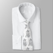 Cravate Double vision masculine Hockey Grey (Attaché)