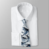 Cravate Douces Dentelles Bleu Denim Aquarelle (Attaché)