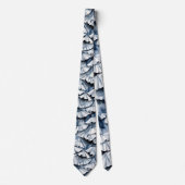 Cravate Douces Dentelles Bleu Denim Aquarelle (Devant)