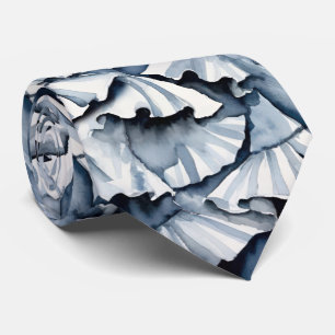 Cravate Douces Dentelles Bleu Denim Aquarelle